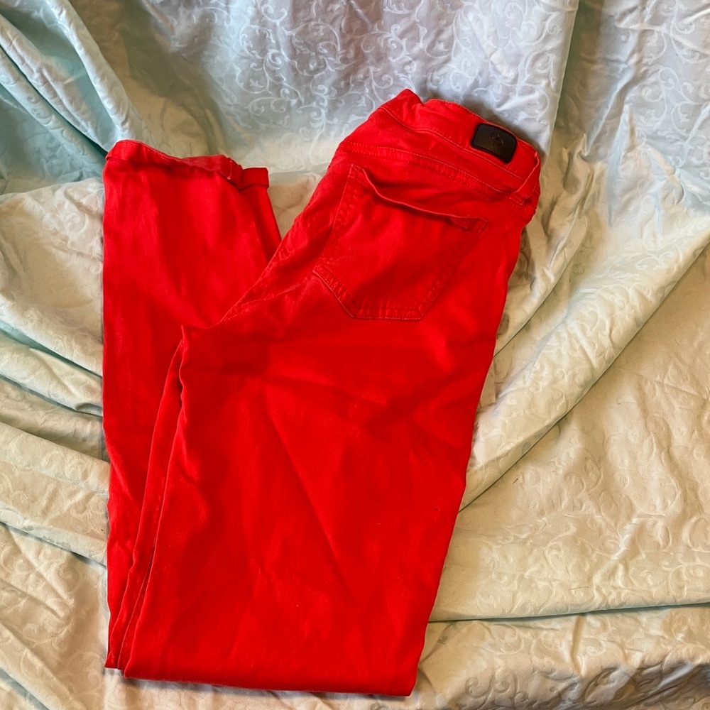 Celebrity Pink Women's Vibrant Red Skinny Jeans